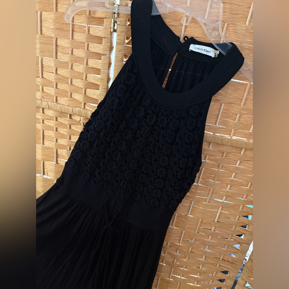 Calvin Klein Black Crochet Dress